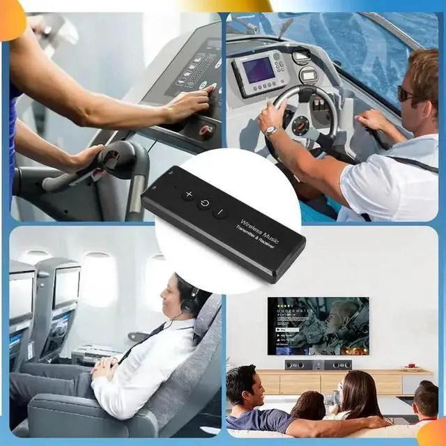 Alt view image 3 of 4 - Bluetooth 5.0 Transmitter Receiver 3-In-1, Wireless 3.5Mm Audio Adapter For TV PC Headphones Home Sounds System Car