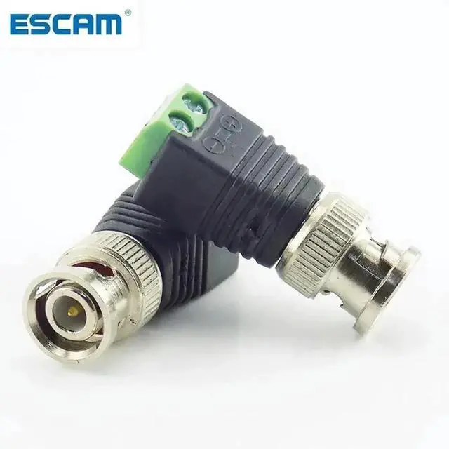 Alt view image 3 of 3 - Coax CAT5 BNC Male Connector Plug, DC Adapter, Balun Connector for CCTV Camera Security System Surveillance Accessories, 2x
