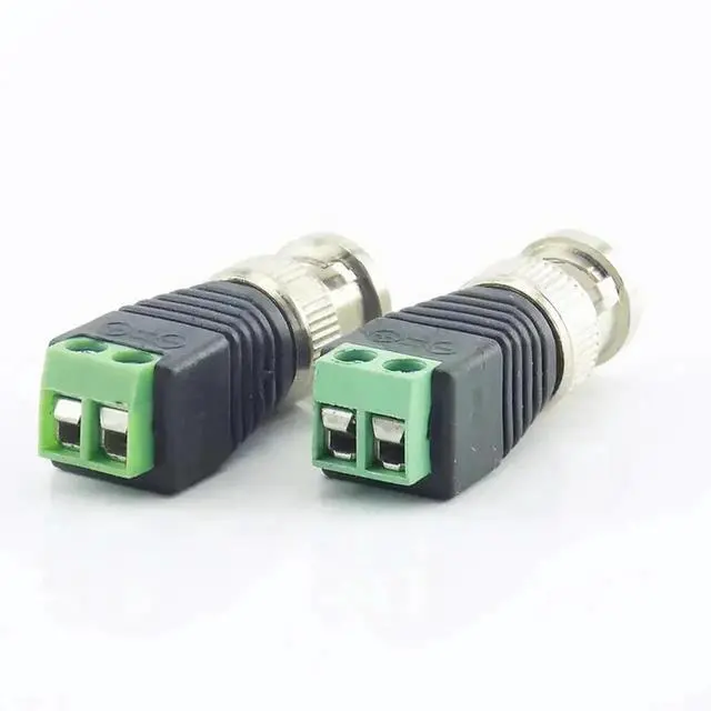 Alt view image 2 of 3 - Coax CAT5 BNC Male Connector Plug, DC Adapter, Balun Connector for CCTV Camera Security System Surveillance Accessories, 2x