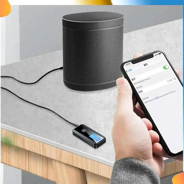 Alt view image 4 of 4 - 5.0 Audio Transmitter Receiver RX TX Hifi Lossless Sound Wireless Adapter LCD 3.5Mm Aux Jack For TV PC Car