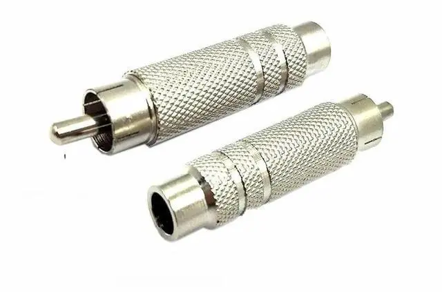 Main image of FOR 2pcs/lot 6.35mm female to rca male Audio Molded 1/4" TS Female to RCA Male Adapter, Audio Adapter Connector 2-Pcs
