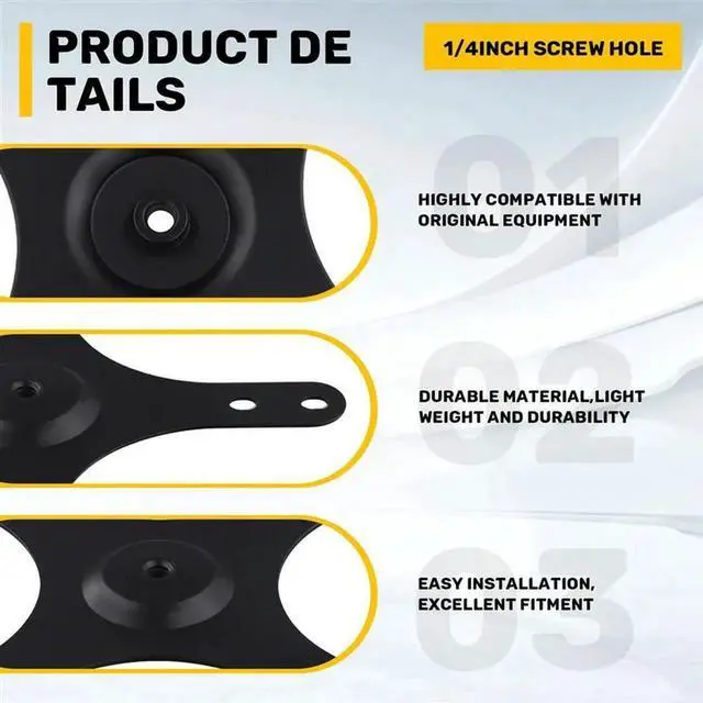 Main image of 2X Portable Monitor Mounting Bracket Plate VESA 1/4 Inch Screw Hole To 100X100mm 75X75mm, M4 Screw Set Wall Mount Holder