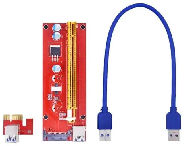 Main image of FOR For BTC LTC ETH Mining Miner PCI-E Expansion Card PCIE X1 To X16 15Pin SATA Power Converter Adapter USB 3.0 Cable