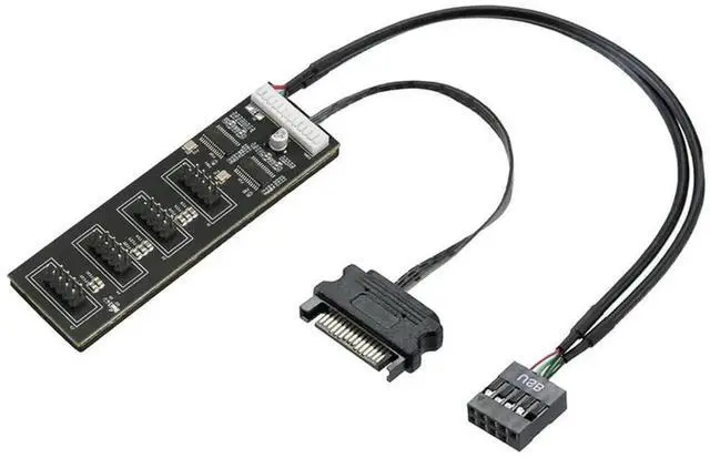 Main image of FOR 9Pin USB Header Splitter With SATA Power Cable, Internal USB Hub Extension USB 2.0 Splitter Con tor For Motherboard