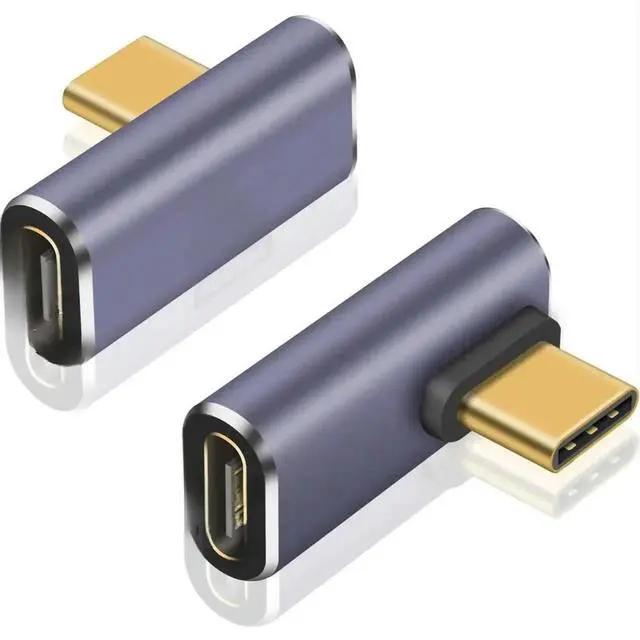 Main image of FOR 2pack 40Gbps USB 4 Cable Adapter, 90 Degree USB C Adapter Support 8K@60Hz Video Display 100W PD for 4/3, USB C, HUB