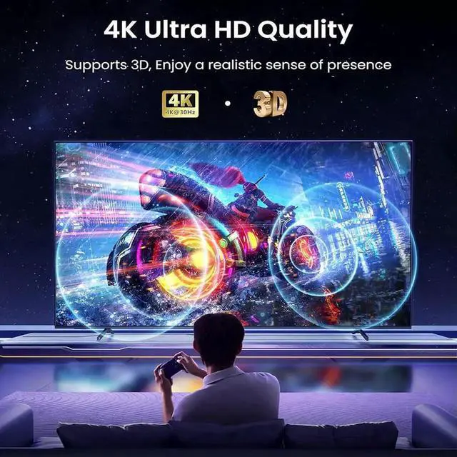 Alt view image 4 of 4 - 1x4 HDMI-compatible Splitter HD 4K 2K Audio Video Splitter 1 in 4 out HDTV Splitter Amplifier Adapter For HDTV DVD PS3 Xbox