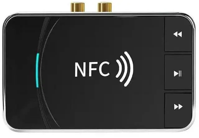 Main image of Smart Playback Wireless Stereo Audio Adapter for Car Kit Speaker, 5.0 Bluetooth Receiver A2DP, AUX 3.5mm RCA Jack, USB, NFC