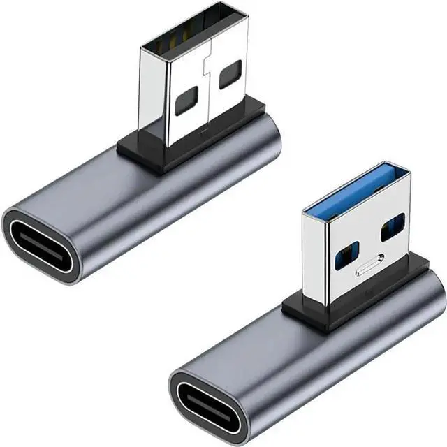 Main image of FOR 90 Degree USB C Female to USB Male Adapter 2 Pack, Left Right Angle Type C to USB A Converter for ,