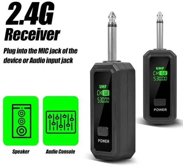 Alt view image 4 of 4 - UHF XLR Adapter System Wireless Microphone Transmitter Receiver For Dynamic Microphone Guitar Audio Mixer PA System