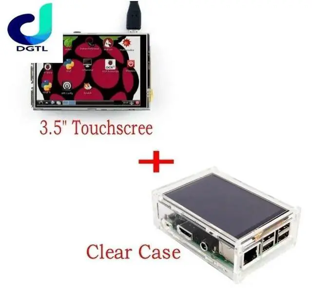 Alt view image 2 of 3 - 3.5" LCD TFT Touch Screen Display for for Raspberry Pi 3 Model B Board + Acrylic Case + Stylus