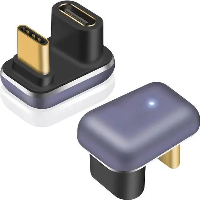 Main image of FOR 240W, 2Pack U Shape USB C Adapter 40Gbps, USB C 180 Degree Angled USB C Extender Connector Support 8k Video Audio Display for