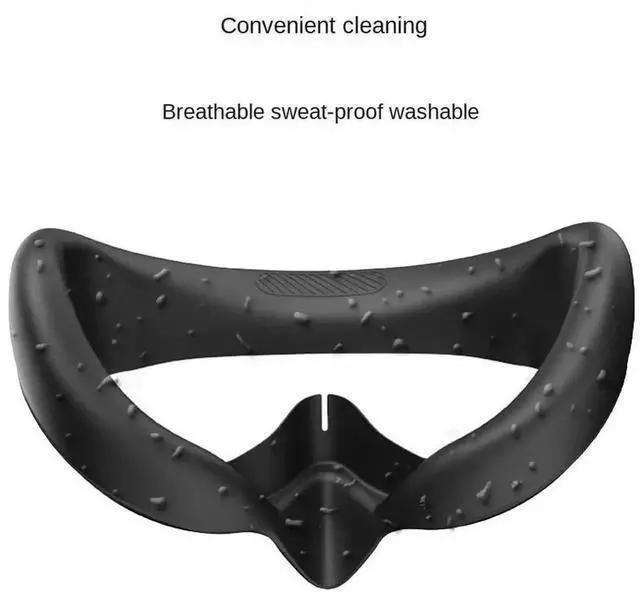 Alt view image 2 of 3 - Eye Pad for Pico 4 Silicone Replacement Face Mask Protective Case Anti-Sweat Mask VR Glasses Accessories(Grey) Rich