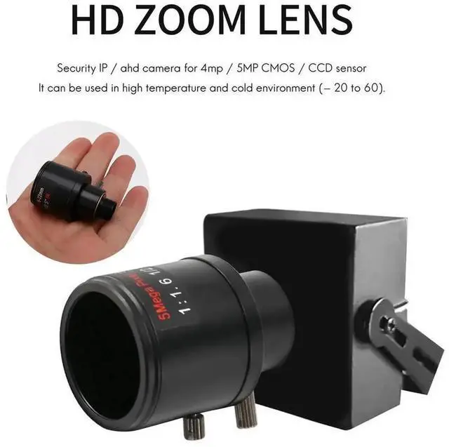 Alt view image 3 of 4 - CCTV Lens 1/2.5 Inch 6-22Mm 5MP M12 Mount Varifocal Lens F1.6 For 4MP/5MP CMOS/CCD Sensor Security IP/AHD Camera
