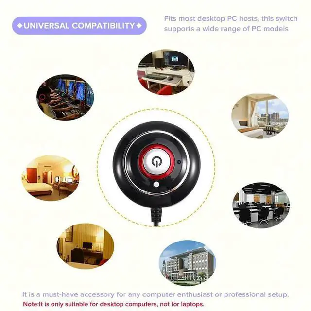 Alt view image 2 of 4 - Computer Desktop Switch Button Desktop Host External Start Button Paste Type Swich
