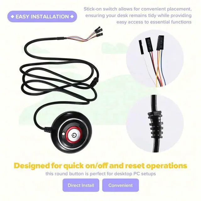 Alt view image 4 of 4 - Computer Desktop Switch Button Desktop Host External Start Button Paste Type Swich