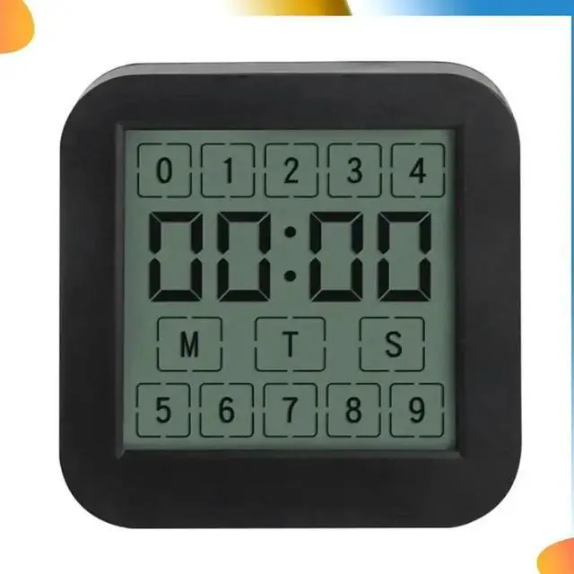 Alt view image 3 of 4 - Hygrothermograph Table Clock Dual Screen LCD Digital Display Touch Screen Suitable For Kitchen Cooking Suitable For Learnin