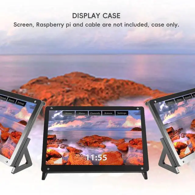 Alt view image 3 of 3 - 7 Inch Lcd Acrylic Bracket Case Contact Screen Case Holder Bracket For Raspberry Pi 3 Model B+ Rich