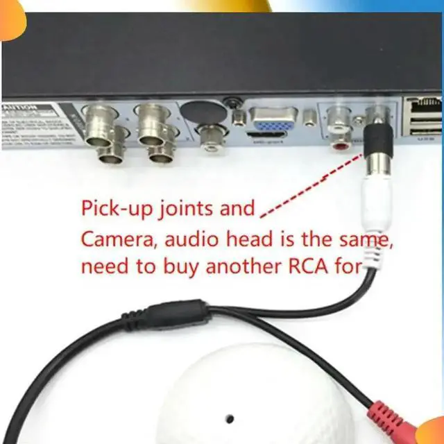 Alt view image 2 of 4 - 2X Audio Monitoring MIC Sound Pickup Microphone For CCTV Surveillance Security IP Camera Built In Preamp Wired Voice