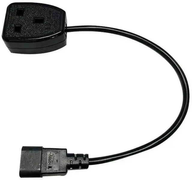 Main image of FOR IEC320 C14 to UK BS1363A Outlet Socket,IEC C14 Male Plug to UK 3Pin Female Socket Power Adapter Cable for PDU UPS(0.3M)