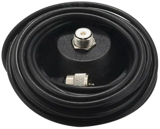 Alt view image 2 of 4 - Aomoproing Mobile Car Antenna Magnetic Roof Mount Base 5M 16.4 Ft RG58 Coax Cable UHF Male