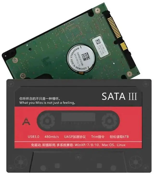 Alt view image 3 of 3 - Aomoproing 2.5 Inch External Hard Drive Enclosure To USB Disk, 6Gbps Solid State Disk, Hard Disk for Notebook, USB 3.0 SATA HDD SSD Nostalg