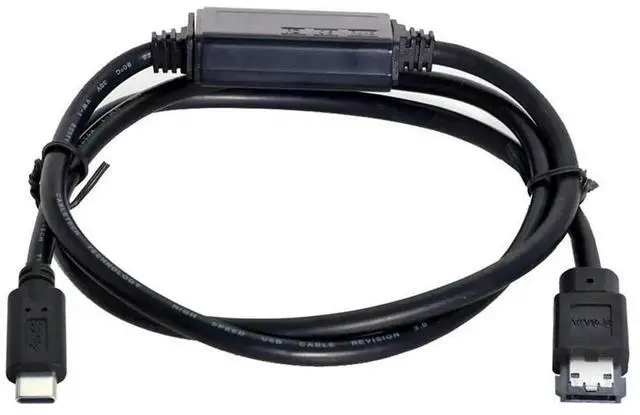 Alt view image 3 of 3 - Aomoproing ESATA to USB C Cable USB Type C Male Host to ESATA ESATAp HDD Cable for Laptop PC Rich