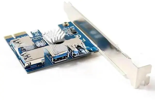 Alt view image 2 of 3 - Aomoproing PCIE To PCI-E Adapter 1 Turn 4 PCI-Express Slot 1x To 16x USB 3.0 Mining Special Riser Card PCI E Converter for BTC Miner 1pcs