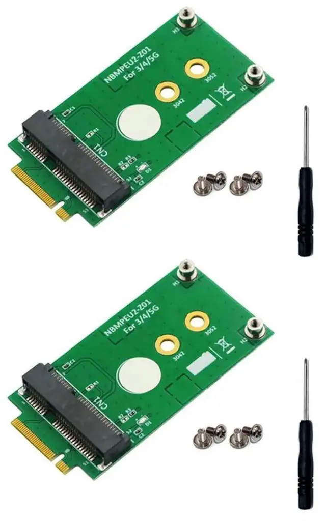 Alt view image 3 of 3 - Aomoproing 2X NGFF M.2 B Key Interface To Mini PCI-E MPCIE Wireless Adapter Card For 5G 4G 3G LTE GSM Module NO NANO SIM Card