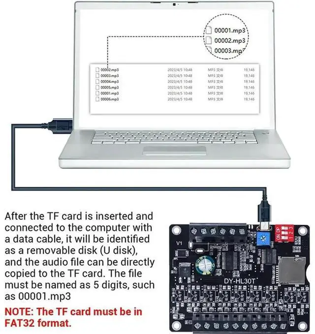 Main image of Aomoproing 3X 30W MP3 Voice Playback Module DY-L30T 9 Trigger Music Player Power Amplifier Board TF Card 32G Max A