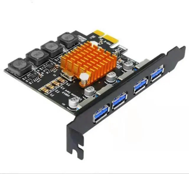 Alt view image 3 of 3 - Aomoproing PCIe USB 3 Adapter 19 20 pin USB 30 PCIe Adapter 2 port USB3 PCI express controller USB30 PCIe converter card For desktop