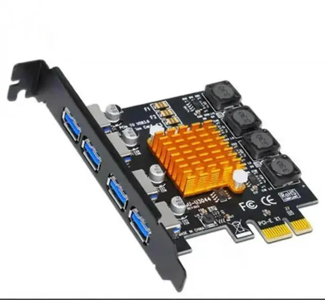 Alt view image 2 of 3 - Aomoproing PCIe USB 3 Adapter 19 20 pin USB 30 PCIe Adapter 2 port USB3 PCI express controller USB30 PCIe converter card For desktop