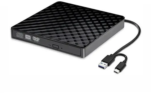 Main image of Aomoproing CD Writer DVD RW USB3.0 Type-C 2 In 1 Slim External Optical Drive Burner Reader Player For Laptop Desktop PC