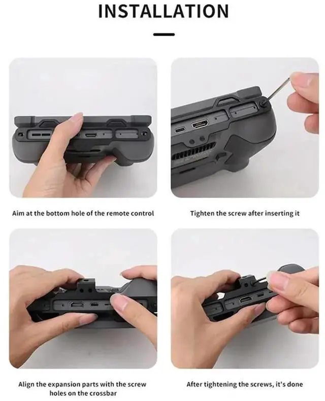 Alt view image 2 of 4 - Aomoproing Aluminium 1/4" Expansion Bracket For Mavic 4 Pro RC PRO 2 Tripod Remote Control Accessory Adapter Handheld