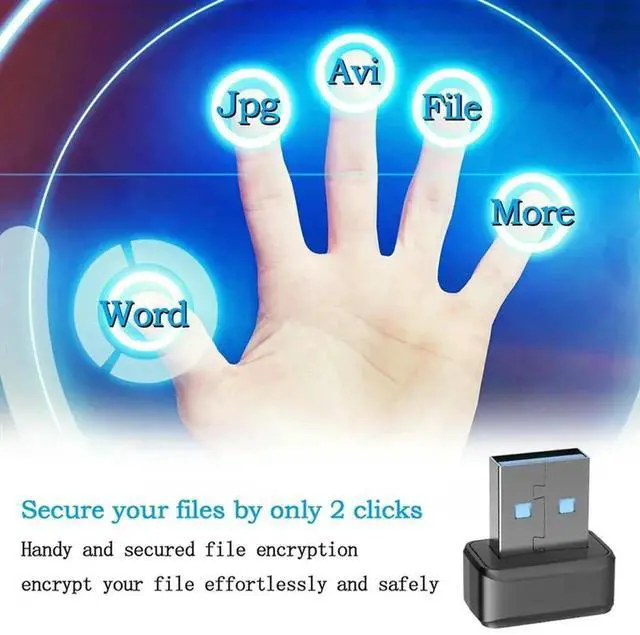 Alt view image 3 of 3 - Aomoproing USB Fingerprint Key Reader FIDO U2F Speedy Matching Security Key Hello Anti-Spoofing Mini Fingerprint Reader Easy