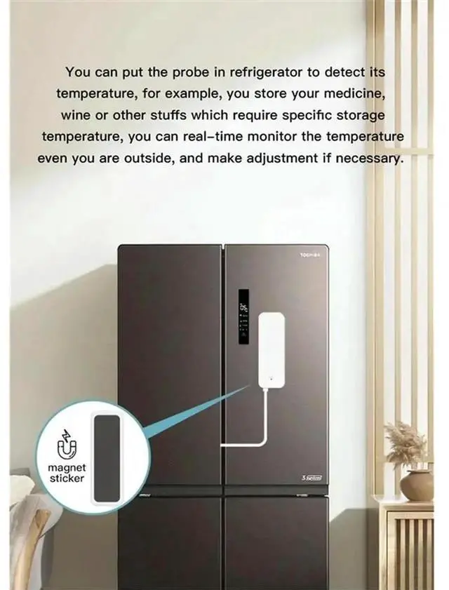 Main image of Aomoproing Tuya For Home Hygrometer Temperature Humidity Sensor With External Probe For APP Monitoring For Plants Aquarium