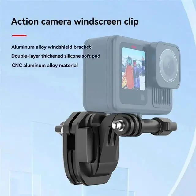 Alt view image 2 of 4 - Aomoproing For Gopro Hero12 Black Motorcycle Windshield Action Camera Mount Clip For Osmo Action 4 X4 Ace Pro And Other