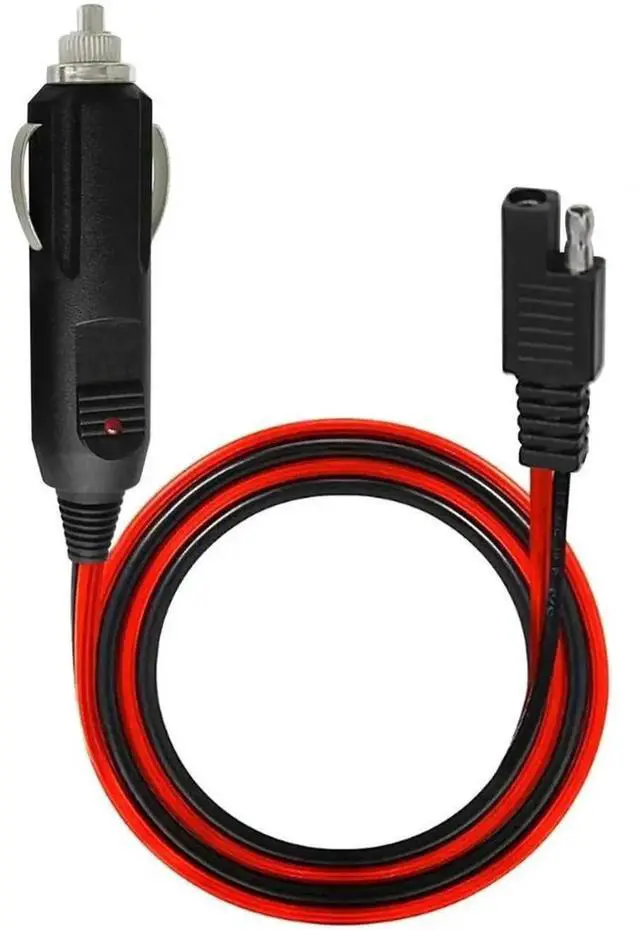 Main image of FOR 14AWG 12V Plug to SAE Quick Release Adapter Extension Charging Cable with Fuse LED Light (3FT)