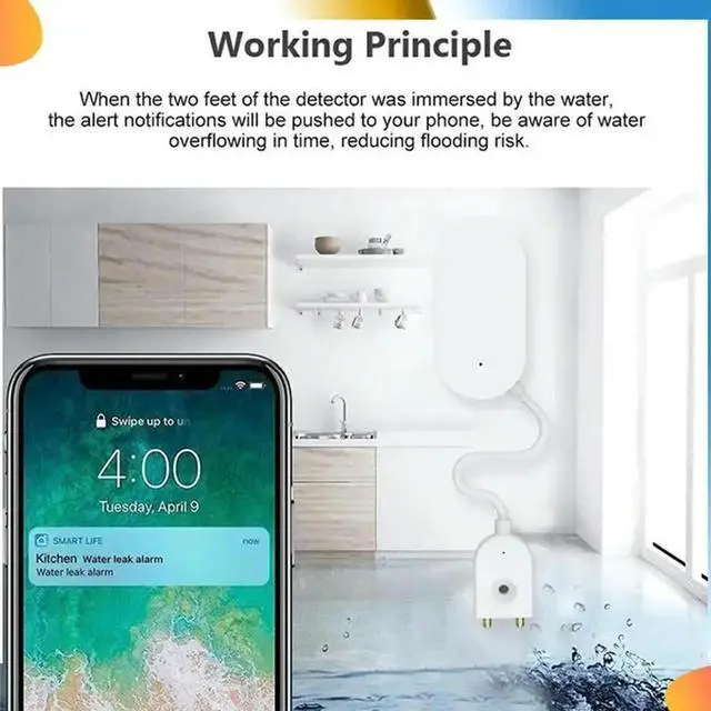 Main image of Aomoproing Tuya Zigbee Leak Sensor Water Leakage Detector Leakage Sensor Water Sensor Prevent Water Leakage For Home