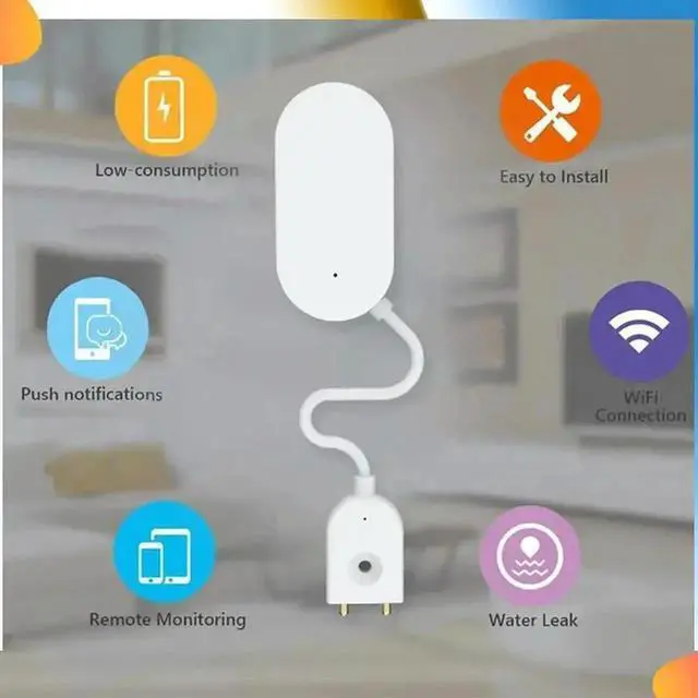 Alt view image 3 of 4 - Aomoproing Tuya Zigbee Leak Sensor Water Leakage Detector Leakage Sensor Water Sensor Prevent Water Leakage For Home