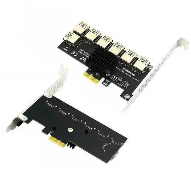 Main image of Aomoproing Adapter For Bitcoin Mining PCI Express Multiplier Riser Card Extender PCIE 1X To 16X PCIE 1 to 7 USB3.0 Slot