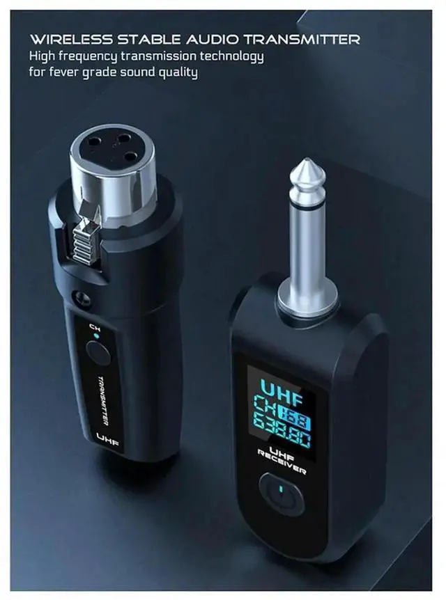 Alt view image 2 of 4 - Aomoproing Wireless Microphone UHF Wireless XLR Transmitter And Receiver For Dynamic Microphones Audio Mixers PA Systems