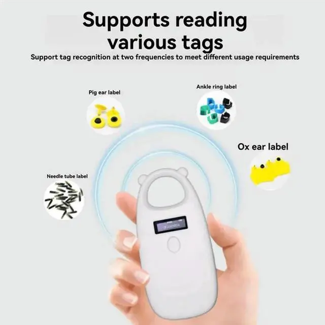 Alt view image 4 of 4 - Aomoproing Handheld 125Khz 134.2Khz Animal RFID Chip Reader For Pet Dogs Cats EMID/FDX-B USB/Bluetooth Tag