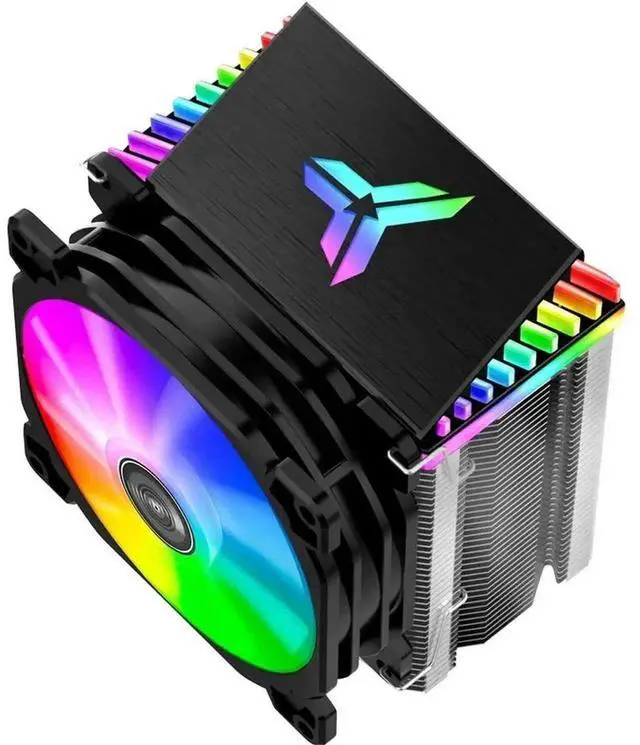 Alt view image 3 of 3 - Aomoproing 4 Heat - pipes Tower CPU Cooler Radiator, 5V 3Pin ARGB, 12V 4Pin PWM Computer PC Case Cooling Fans for , CR - 1400