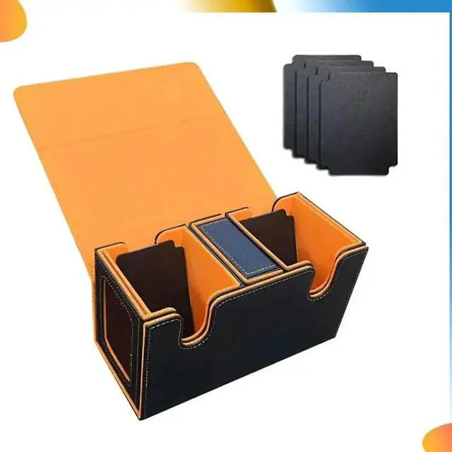 Alt view image 4 of 4 - Aomoproing Card Box For 200+ Cards,3-In-1 Card Deck Case, Card Organizer With 4 Dividers