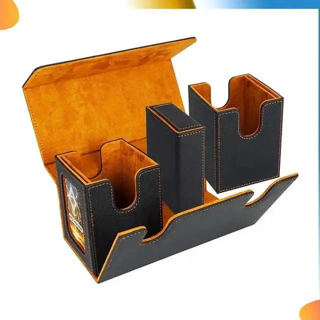 Alt view image 2 of 4 - Aomoproing Card Box For 200+ Cards,3-In-1 Card Deck Case, Card Organizer With 4 Dividers