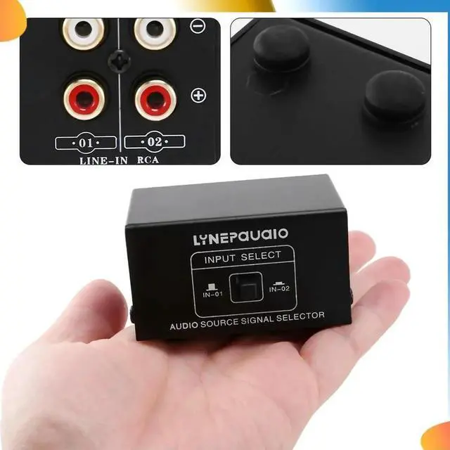 Alt view image 4 of 4 - Aomoproing 2 In 1 Out Or 1 In 2 Out Audio Source Signal Selector, Switcher, Speaker, Audio Source, Switcher, RCA Interface, Lossess