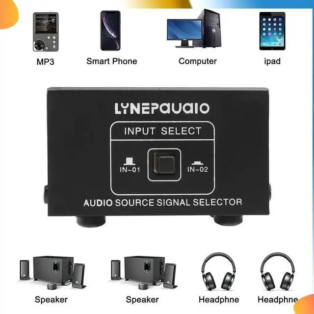 Alt view image 2 of 4 - Aomoproing 2 In 1 Out Or 1 In 2 Out Audio Source Signal Selector, Switcher, Speaker, Audio Source, Switcher, RCA Interface, Lossess