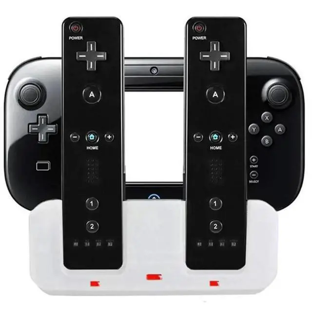 Main image of Aomoproing Smart Charging Station Dock Stand Charger for Wii U Gamepad Remote Controller A9LC(White) Rich