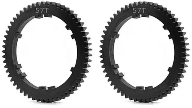 Alt view image 2 of 3 - Aomoproing 2X 57T HD Steel ARA311167 Center Diff Spur Gear For ARRMA 1/8 Mojave 4X4 4S BLX RC Car Upgrade Parts