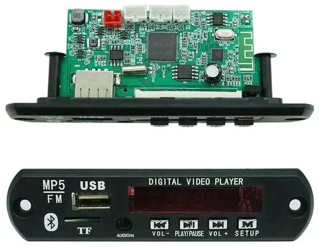 Alt view image 3 of 3 - Aomoproing Bluetooth 5.0 MP3/WMA/WAV/APE/FLAC Decoder Board Car Audio USB TF FM Radio Module MP3 Bluetooth Music Player